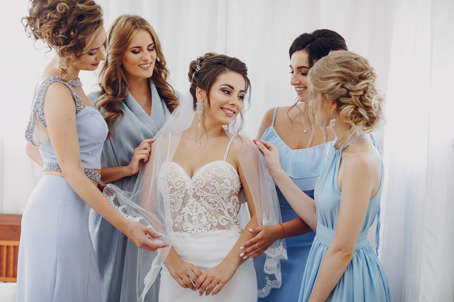 Bride with Bridesmaids